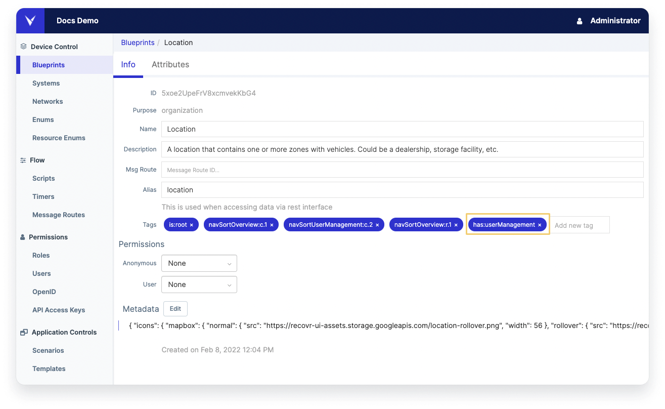 User management architect tag